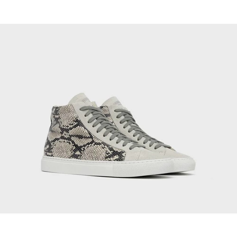 P448‎ Star2.0 mid top leather Sneakers in Silver Python Sz 37